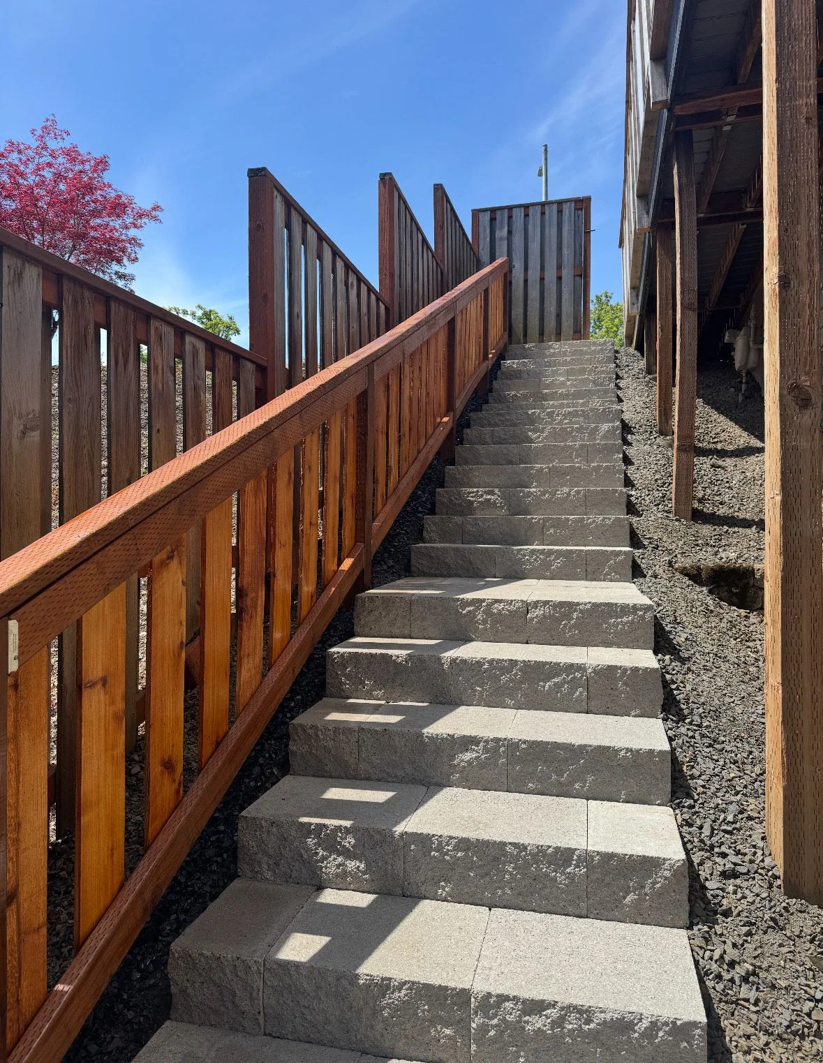 Freshly poured and finished concrete slab at a McMinnville, OR residential property